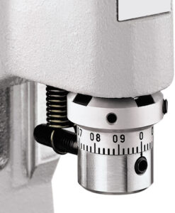 Fine adjustment micrometer scale toggle presses Fine adjustment