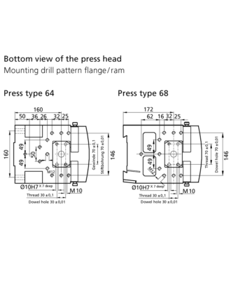 HydroPneumaticPress-64-68-flansch-stoessel-zeichnung-en